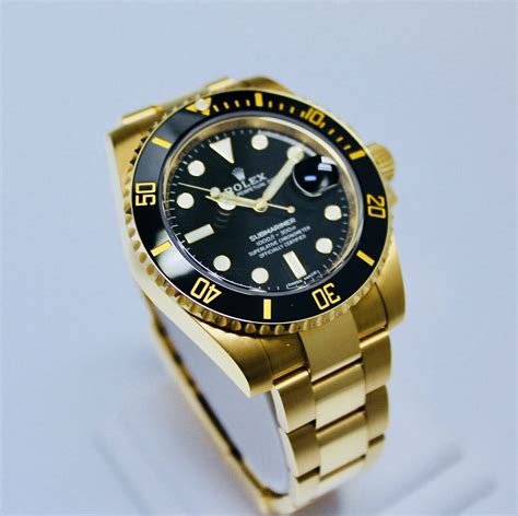 rolex submariner gold replica|rolex submariner black dial price.